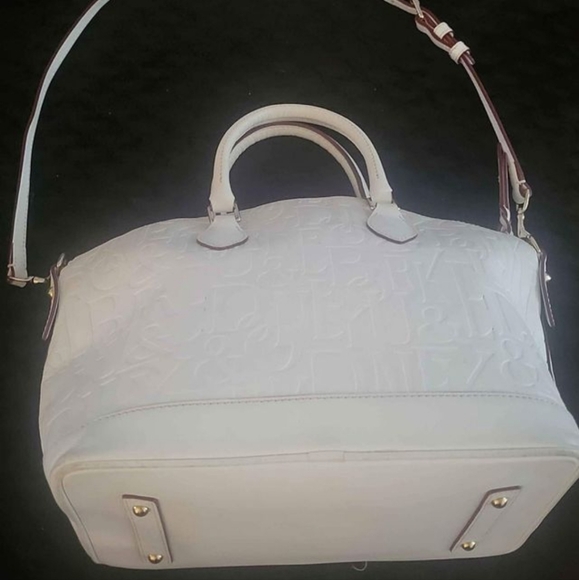 Dooney and Bourke Monogrammed Retro Embossed Satchel Bag - Picture 2 of 7
